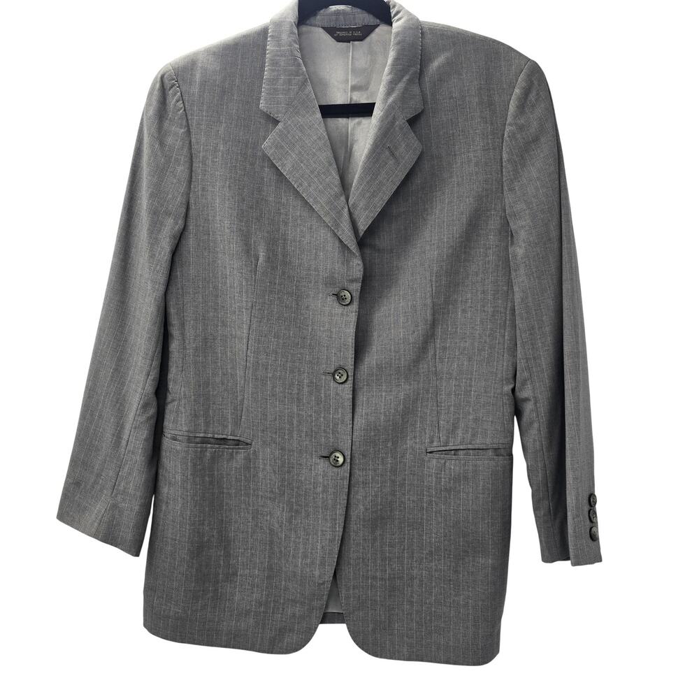 Paul Stuart Blazer Mens 40 Gray Pinstripe Suit Jacket